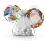 Kit 30 Saco Organza Branco Joia 9x12 Saquinho Lembrancinha