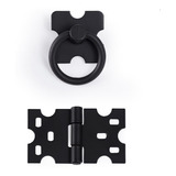 Kit 30 Unid. 20 Dobradiças + 10 Puxador Rustico Preto 