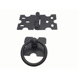 Kit 30 Unid. 20 Dobradiças + 10 Puxador Rustico Preto