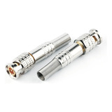 Kit 300 Conector Bnc Macho Parafuso Mola Gold Para Camera