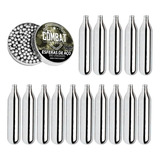 Kit 300 Esferas De Aço 4,5mm + 15 Cilindrosco2 12g