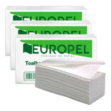 Kit 3000 Papel De Suporte Toalha Secar Mãos Branco Europel 