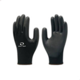 Kit 30pr Luva Multitato Pu Tricotada Preta Mecânico Pedreiro