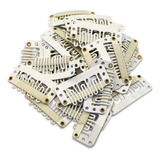 Kit 30un Tic Tac Presilhas Para Mega Hair Alongamentos Bege