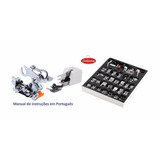 Kit 32 Calcadores Maquina Costura + Fru Fru + Overlock