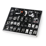 Kit 32 Peças Calcador Sapata Máquina De Costura Doméstica