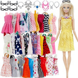 Kit 32 Peças Roupa De Boneca Estilo Barbie Sapato Acessórios
