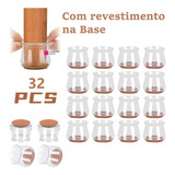 Kit 32 Pezinhos De Silicone Ponteira Protetora Pé Cadeira