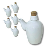 Kit 32 Portas Shoyu Jarrinha Sushi Porcelana Branca C/ Rolha