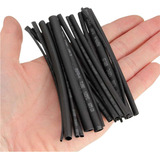 Kit 328 Pc Espaguete Tubo Termo Retratil Isolante Preto