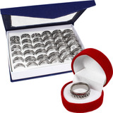 Kit 36 Anel Aliança Aço Inox Corrente Masculino Feminino Top