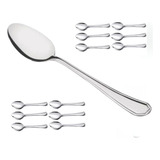 Kit 36 Colheres De Sopa Mesa Aço Inox 