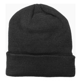 Kit 36 Pçs Touca De Lã Preta Lisa Gorro Adulto Preto Atacado