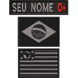Kit 3pç Tarjeta C/ Nome Brasil São Paulo Negativo Top Ban243