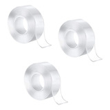 Kit 3u Fita Dupla Face Silicone À Prova Dágua Nano Bolha 3m