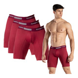 Kit 3x Cueca Box Longleg Masculina Esportiva Assadura Keeper
