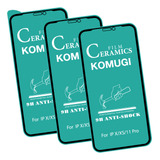 Kit 3x Películas Cerâmica Flexível Para iPhone X / iPhone XS