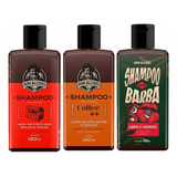 Kit 3x Shampoo Para Barba Negra