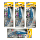 Kit 4 Acendedor Bic Handy Multiuso Fogão Recarregável