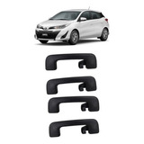 Kit 4 Alças De Teto Pqp Yaris Preto - Original