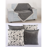 Kit 4 Almofadas Cheias Lindas Decorativas Sala Sofá C/ Xale