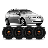 Kit 4 Alto Falante Original Jbl Renault Megane 5pol 200w 4p