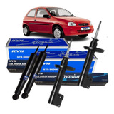 Kit 4 Amortecedor Kyb Gm Corsa Celta Classic + Kit Batente