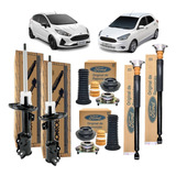 Kit 4 Amortecedor New Fiesta Sedan Completo Coxim Batentes