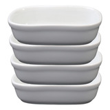 Kit 4 Assadeira Refratária Alta De Porcelana 16,8 Cm Ref 131