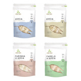 Kit 4 Aveia Estar Bem: Em Flocos, Prensada, Farinha, Farelo