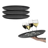 Kit 4 Bandejas De Garçom Profissional Bar Emcasatem 40cm