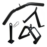 Kit 4 Barras Puxador Curvo V Triangulo Suporte Academia
