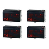 Kit 4 Bateria 7.2 Ah 12v Nobreak Sms Manager Net4+ 1400va 