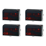 Kit 4 Bateria 7ah 12v No Break Sms Manager Net4 1400va Top