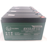 Kit 4 Bateria Ev12-9 12v9ah/20hr Ciclo
