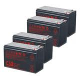 Kit 4 Baterias Csb 12v 7.2