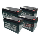 Kit 4 Baterias Supralife 12v 15ah Bike Elét Veloster Sl12-15