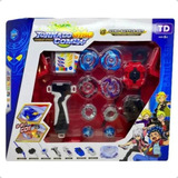 Kit 4 Beyblade + 2 Lançadores + Super Arena Profissional