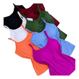 Kit 4 Blusas Blusinha Feminina Basica