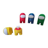Kit 4 Boneco Among Us Brinquedo Desmontável Bipartido Jogo