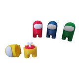 Kit 4 Boneco Among Us Brinquedo Desmontável Bipartido Jogo