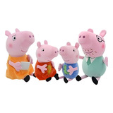 Kit 4 Bonecos Pelúcia Família Peppa Pig Envio Imediato Fofo