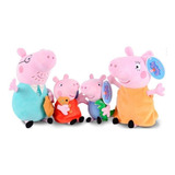 Kit 4 Bonecos Pelúcia Lindo Família Peppa Pig Original