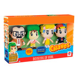 Kit 4 Bonecos Turma Do Chaves 12cm Vinil - Líder