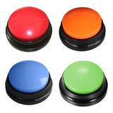 Kit 4 Botão De Comando Voz Gravável Adestramento Cachorro
