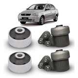 Kit 4 Bucha Bandeja Balança Dianteira C/suporte Corsa 02/12