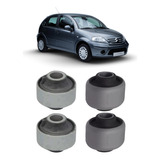 Kit 4 Bucha Bandeja Balança Dianteira Citroen C3 2002/2011