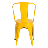 Kit 4 Cadeiras De Mesa Sala Para Jantar Tolix Iron Industrial Cor Da Estrutura Da Cadeira Amarelo
