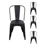 Kit 4 Cadeiras Design Tolix Iron