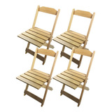 Kit 4 Cadeiras Dobrável P/ Bar